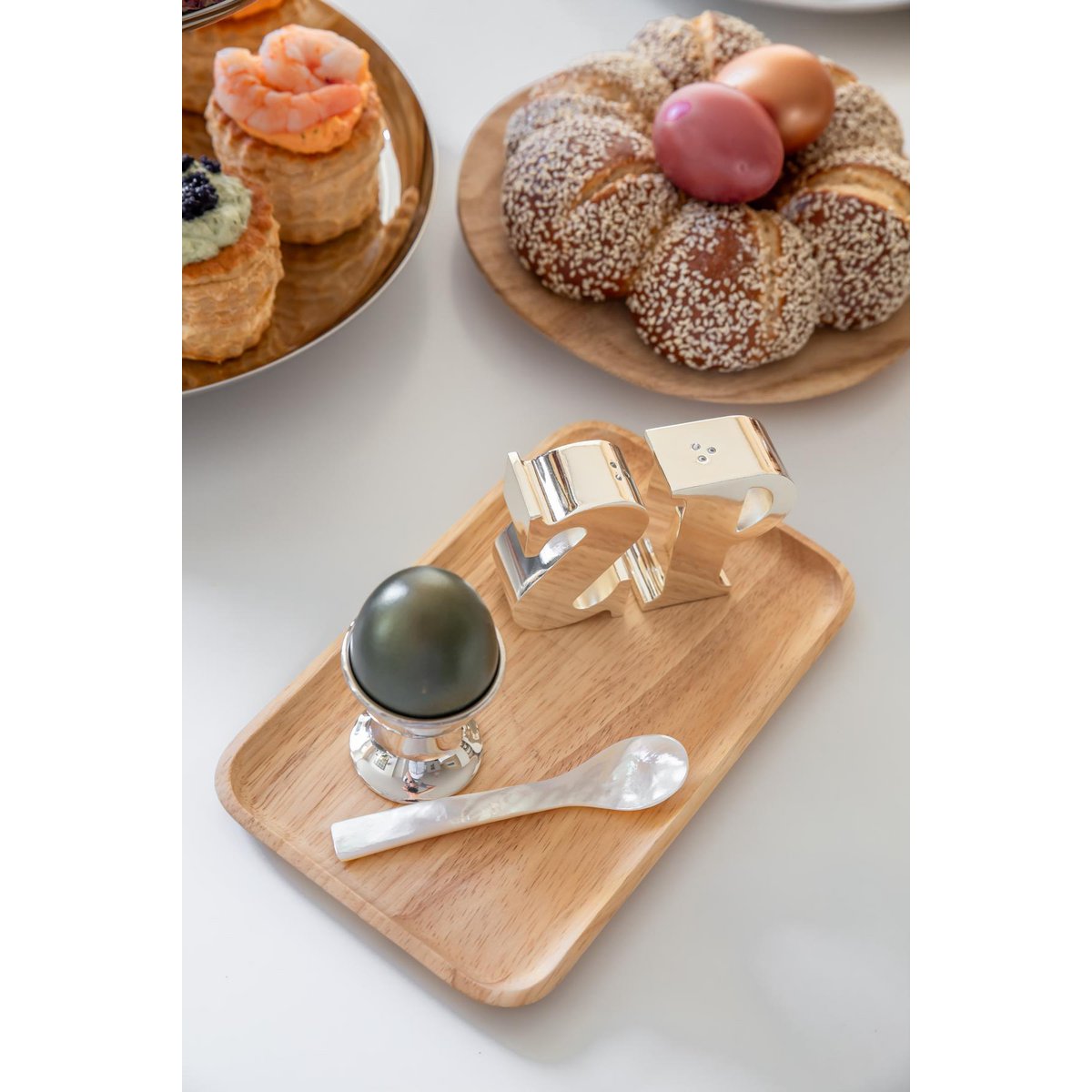 2er Set Perlmuttlöffel Kaviarlöffel Eierlöffel