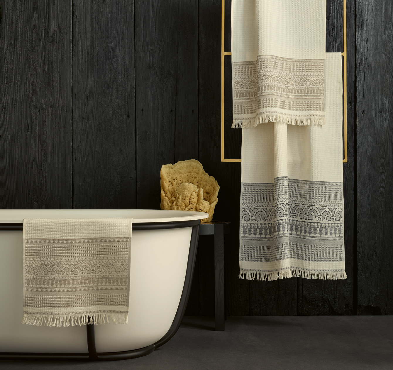 Halbleinenhandtücher Piquetuch Messina