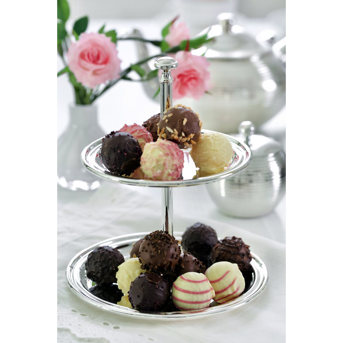 Etagere, 2-stöckig, H. 22 cm