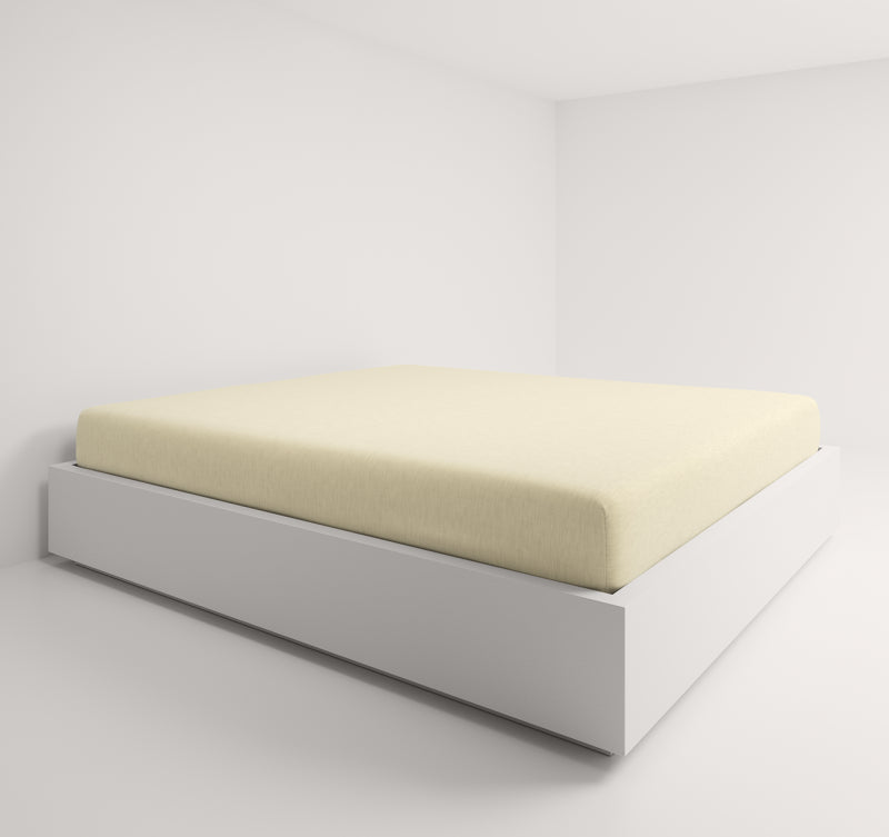 Fixleintuch Halbleinen Uni, Alabaster