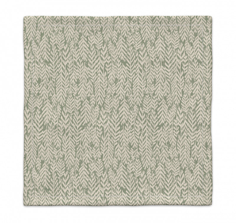 Serviette „Farn“ aus Leinen, Grün-Sand