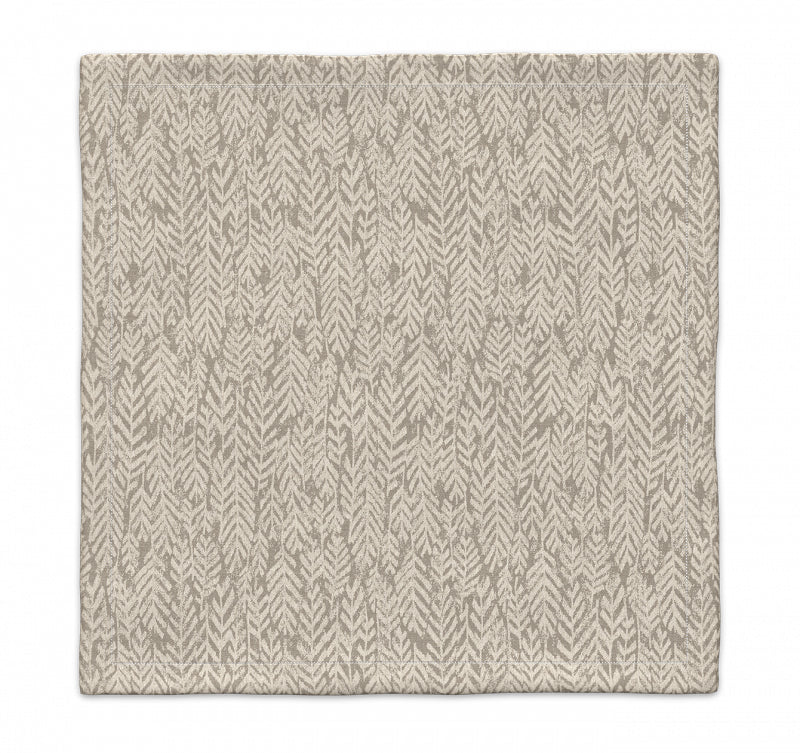 Serviette „Farn“ aus Leinen, Braun-Sand