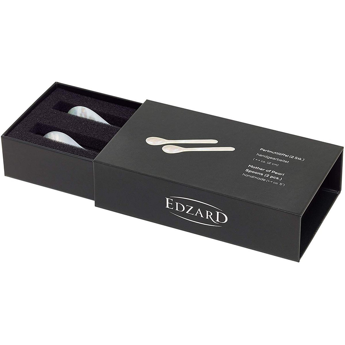 2er-Set Perlmuttlöffel (Kaviar- & Eierlöffel) runde Enden