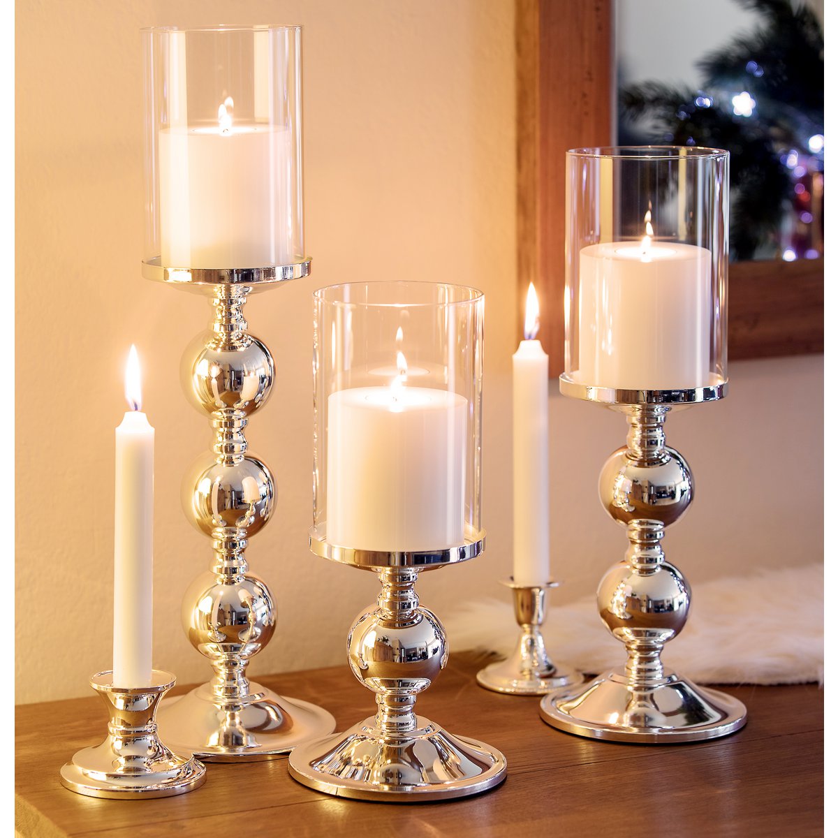 Kerzenständer Bamboo, H.43 cm