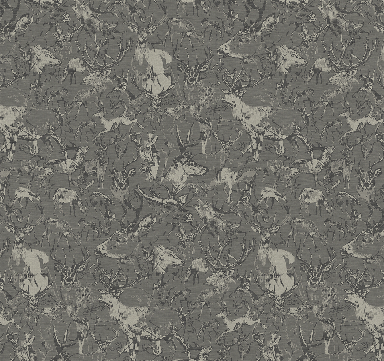 Dekokissen Hirsche, Anthrazit