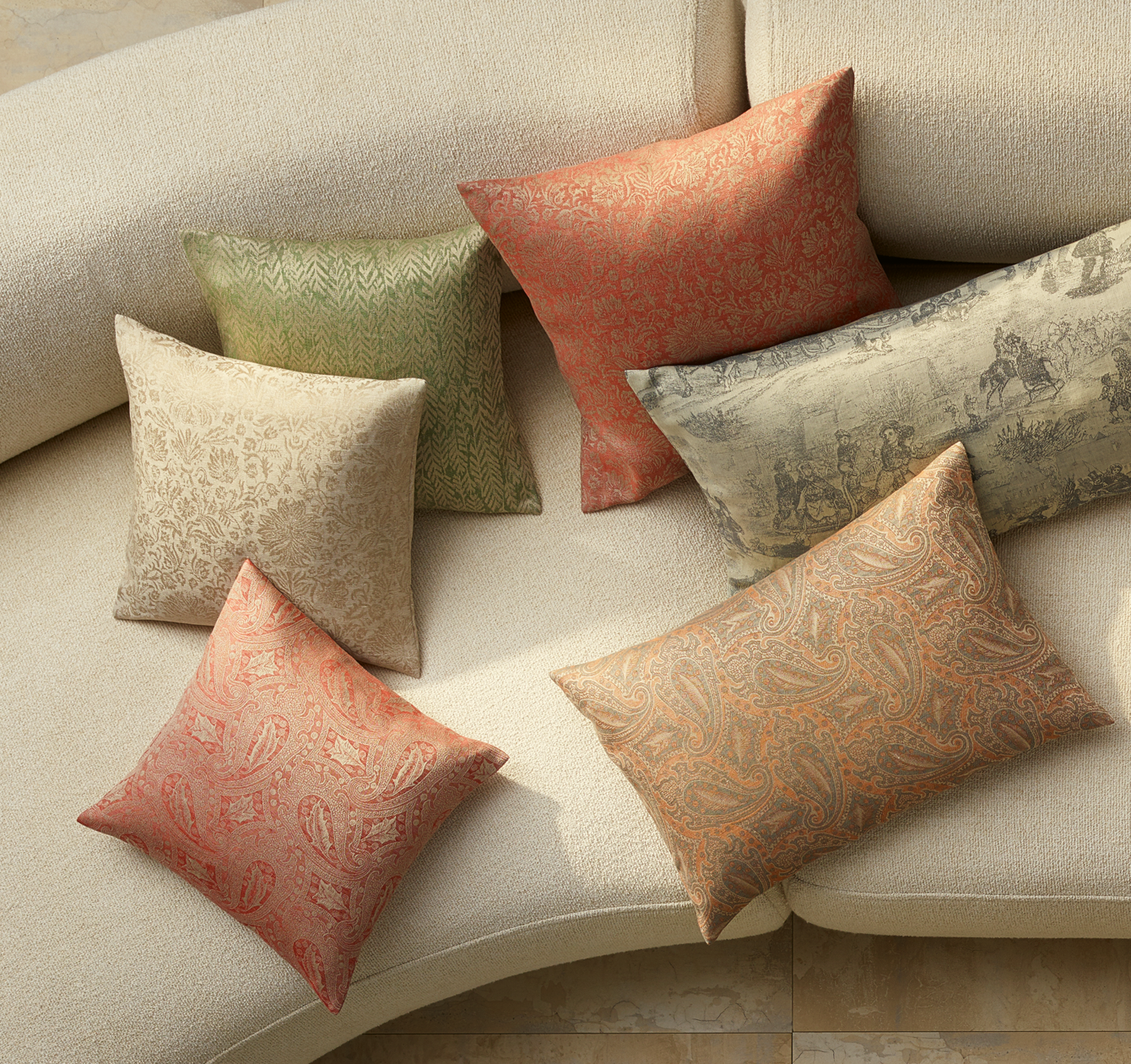 Dekokissen Fleur Royale, Artic Blue