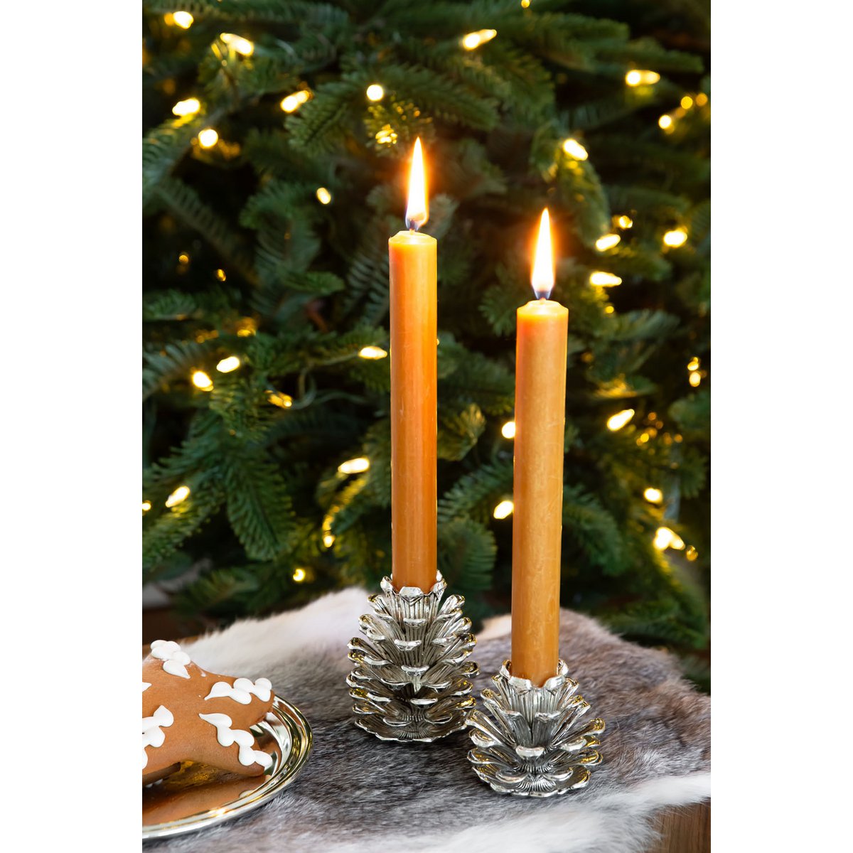 Kerzenständer Zapfen H 6 cm