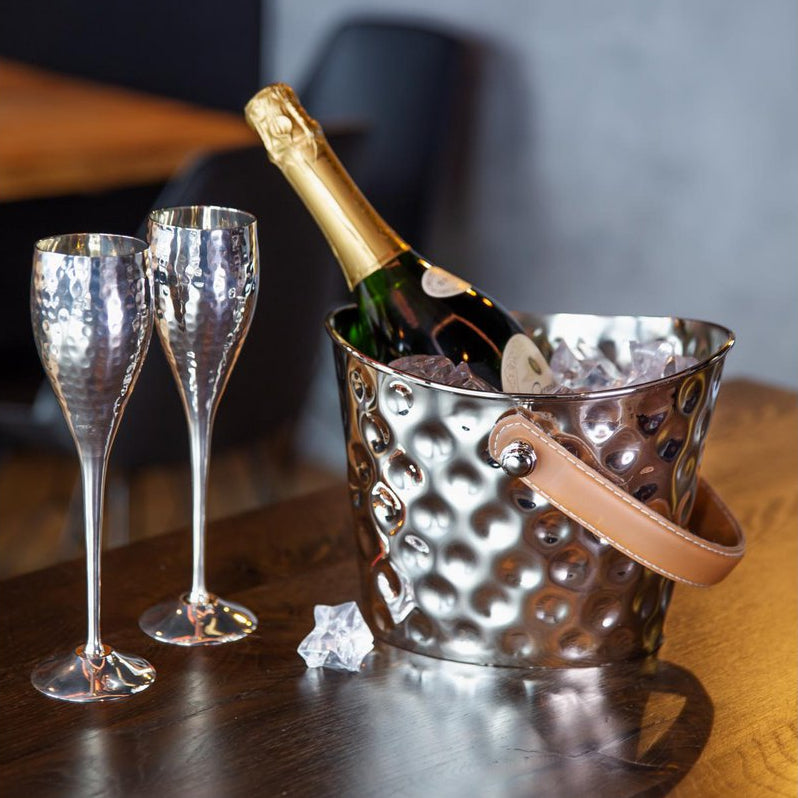 Weinkühler Gilbert mit braunem Ledergriff