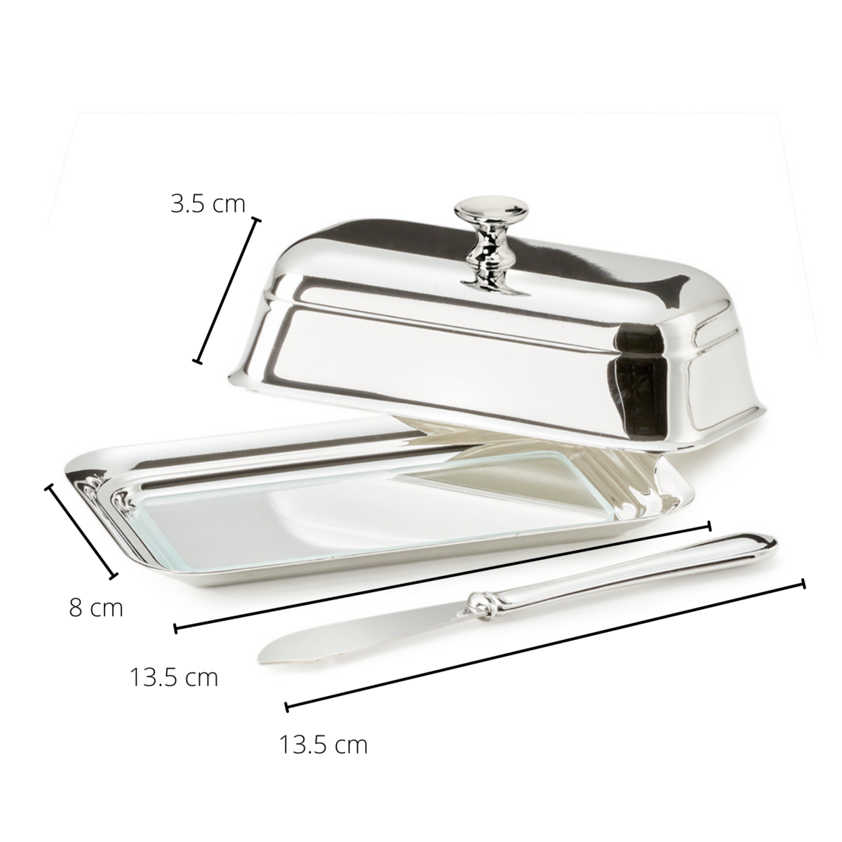 Butterdose Mary mit Glasplatte