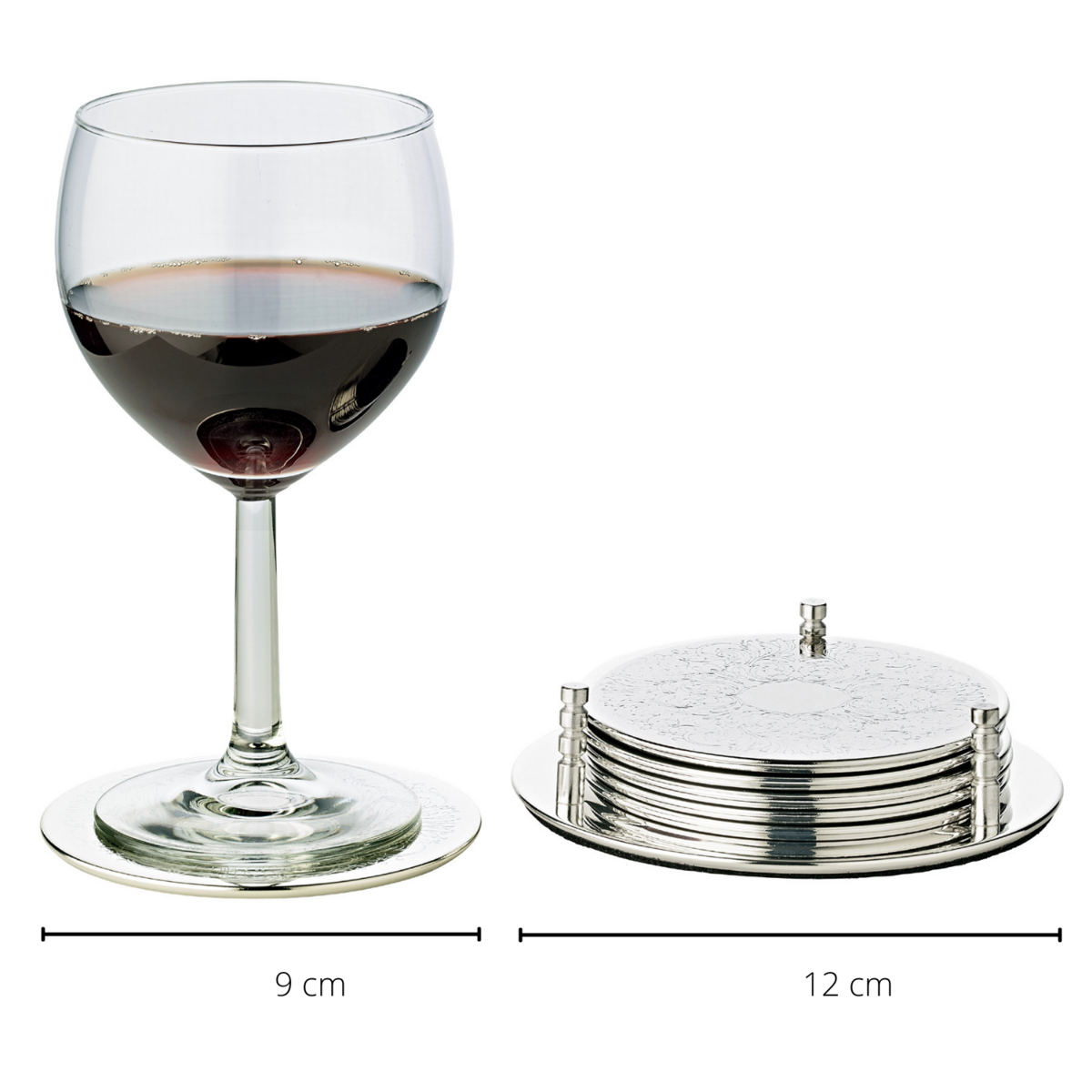 6er Set Untersetzer Brügge mit Halter