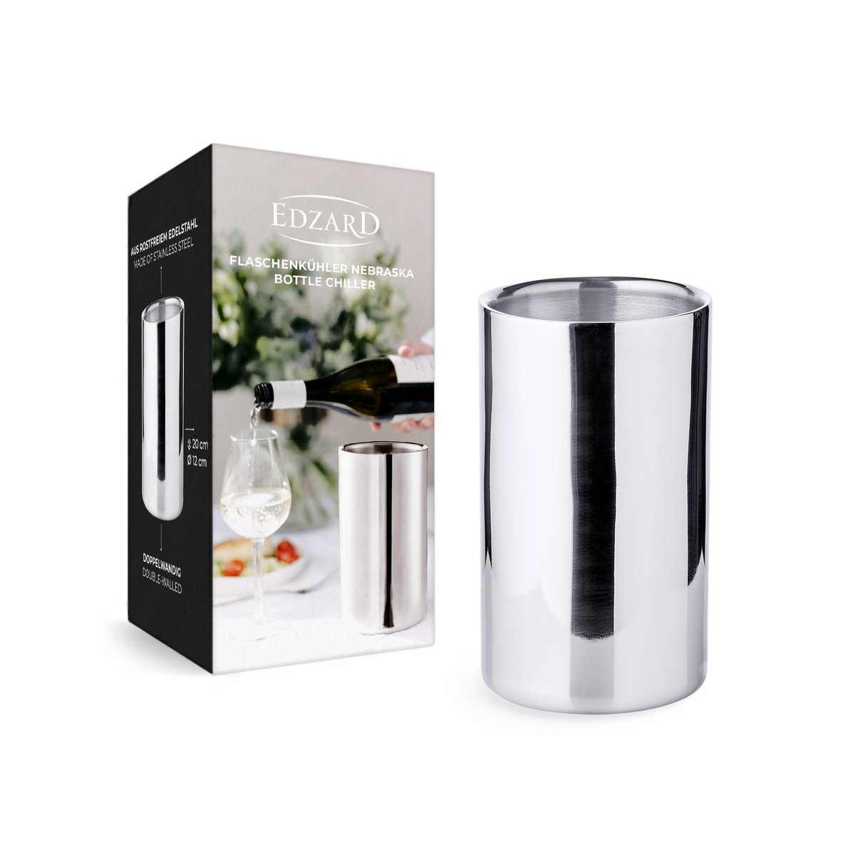 Flaschenkühler Nebraska, doppelwandig