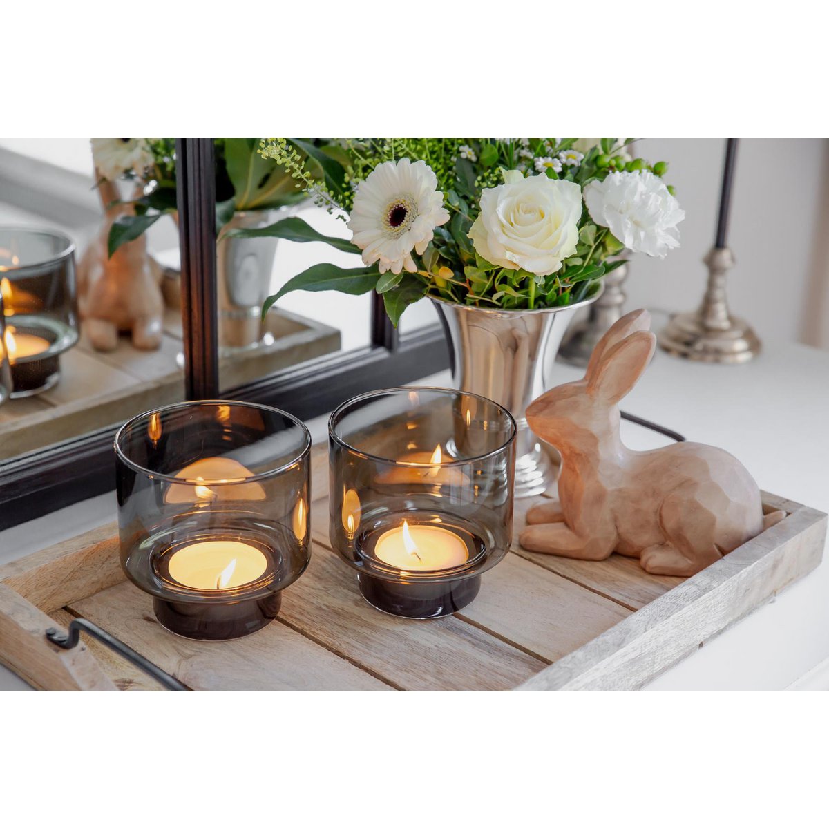 2er Set Windlicht Marla, ø 11 cm