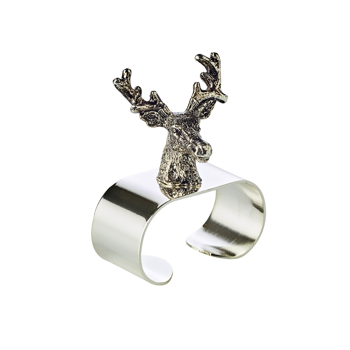 4er Set Serviettenringe Hirsch, edel