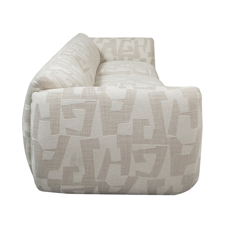 Sofa Amsterdam 4-Sitzer, weisse Glyphen