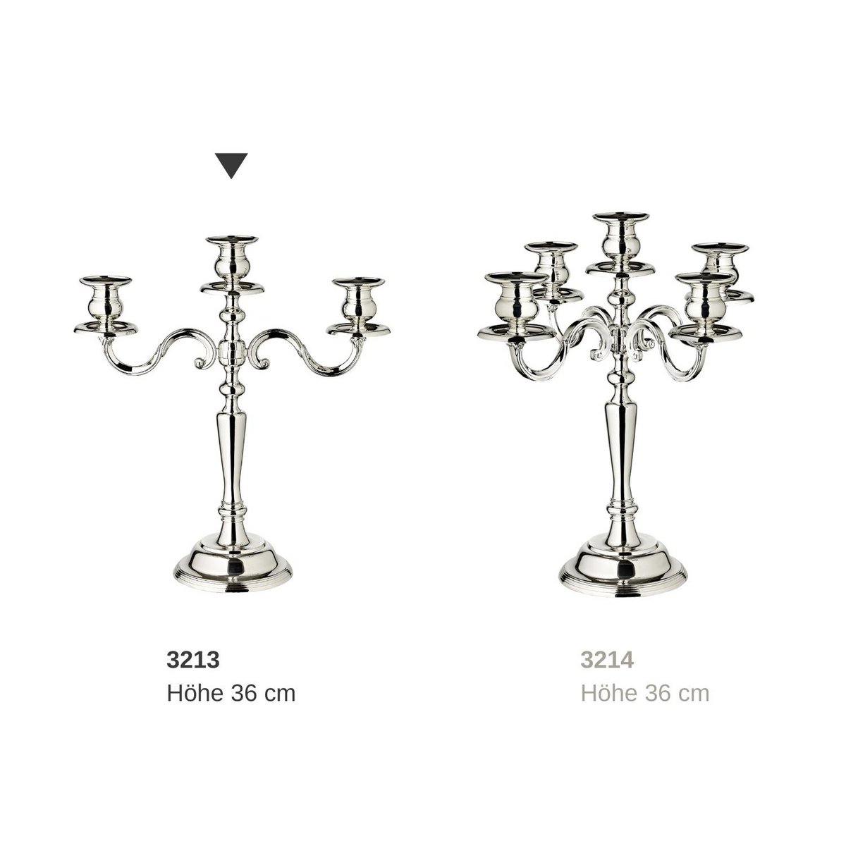 Kerzenständer Regina, 3-flammig, H. 36 cm