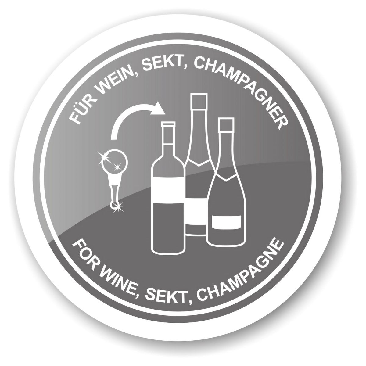 3er Set Edelstahl Flaschenverschlüsse mit Ständer