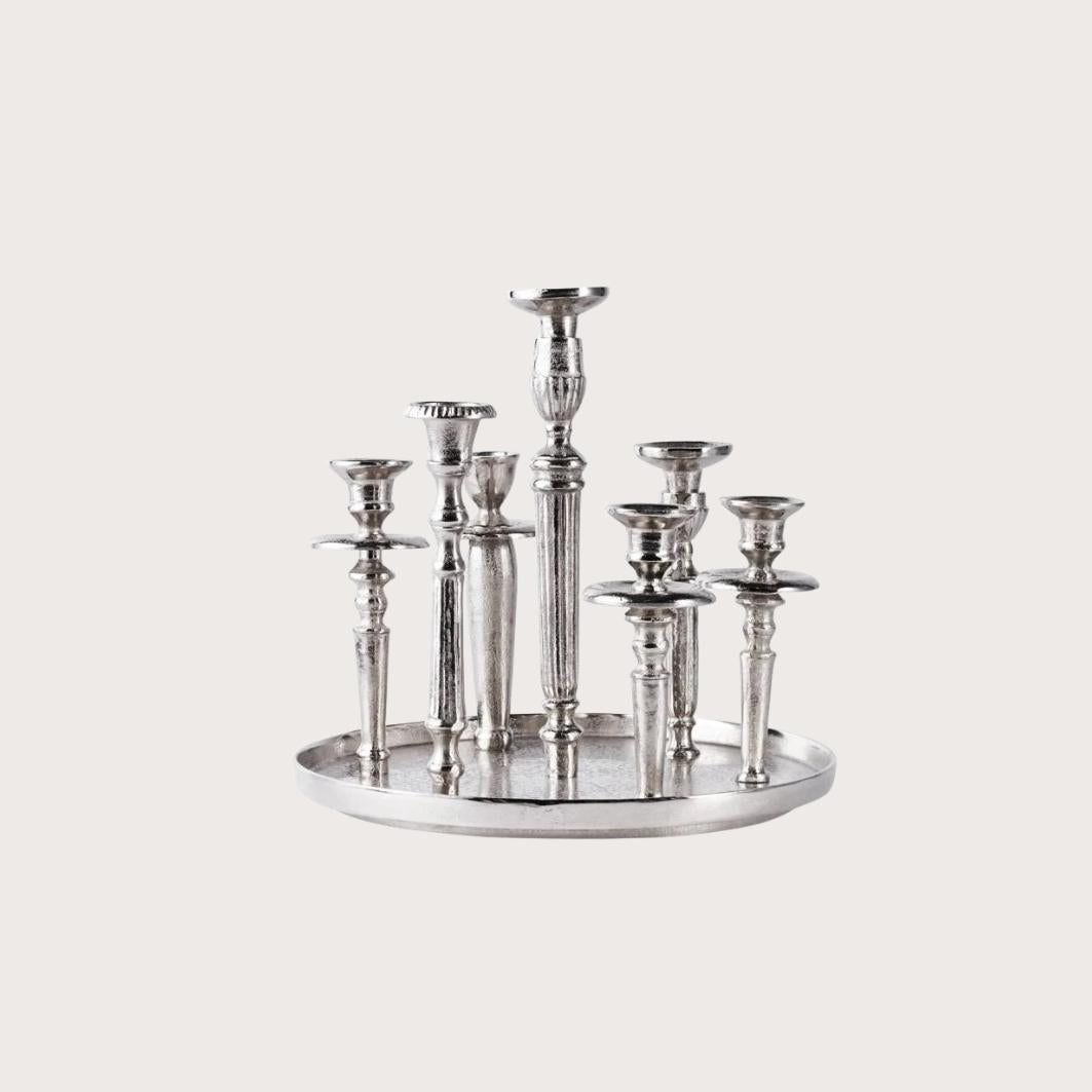 Kerzenständer 7-Armig Silber