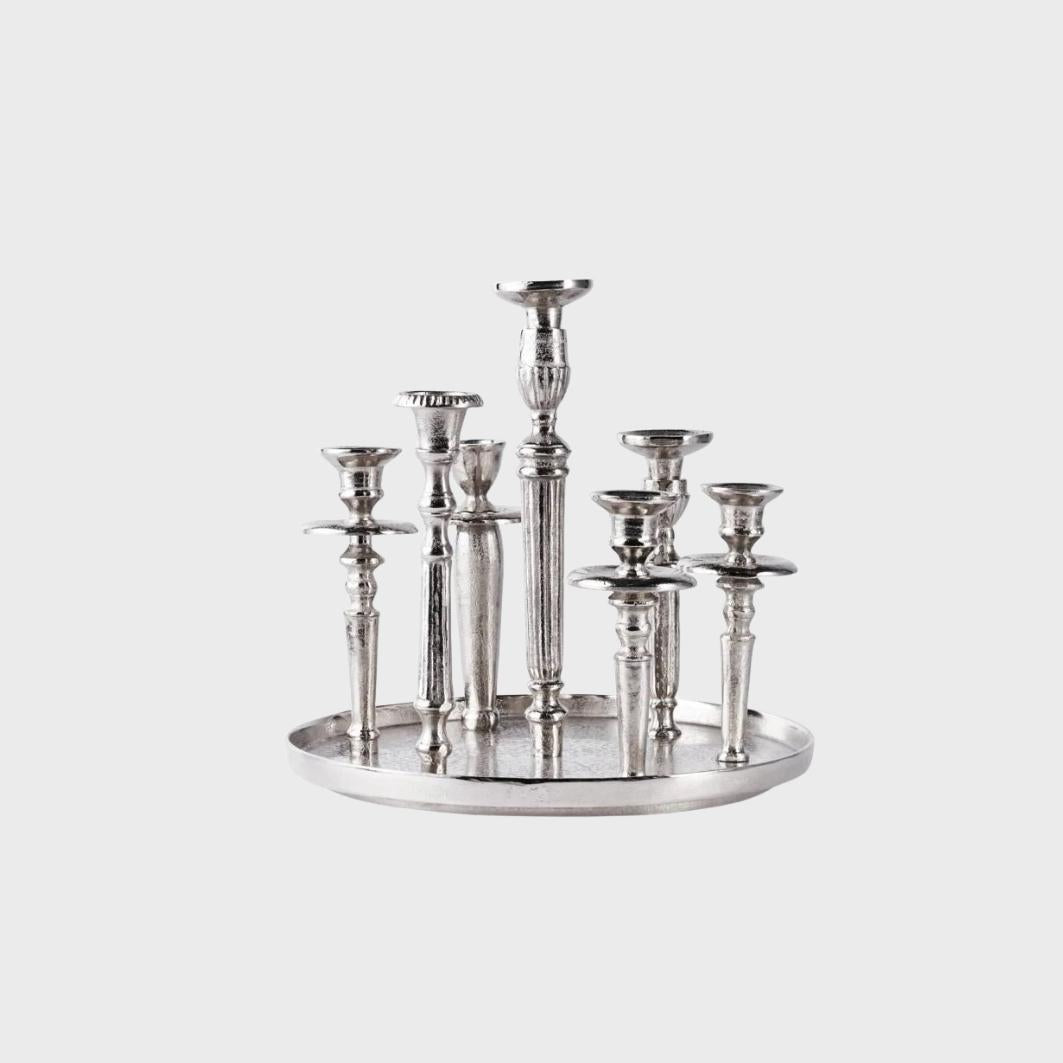 Kerzenständer 7-Armig Silber