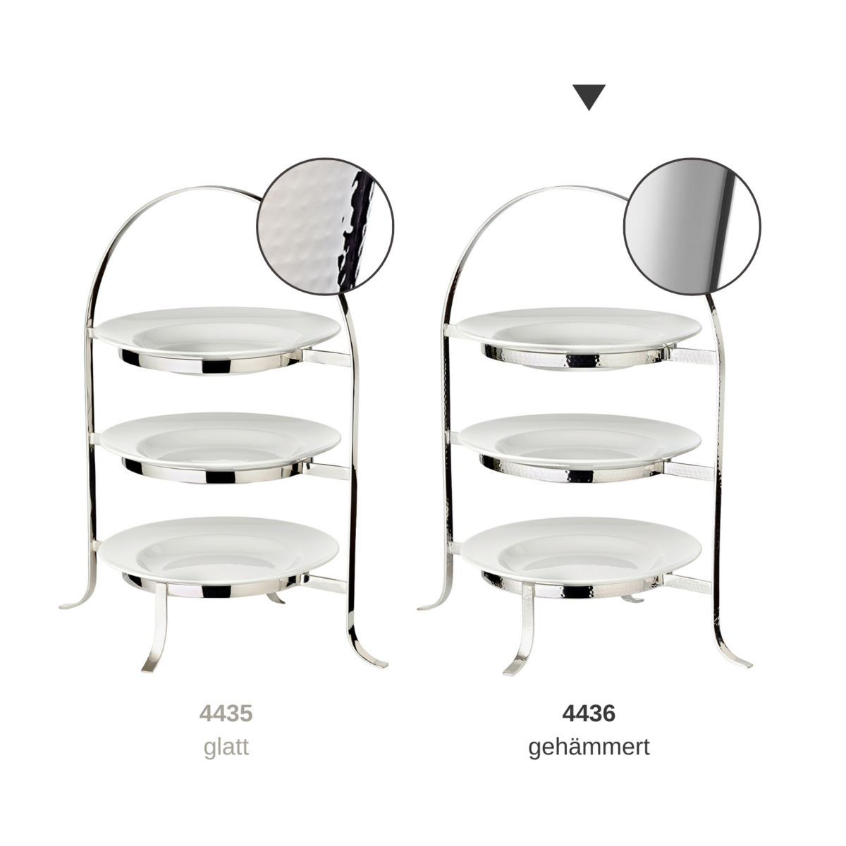 Telleretagere Sina, für 3 Teller, H. 42 cm