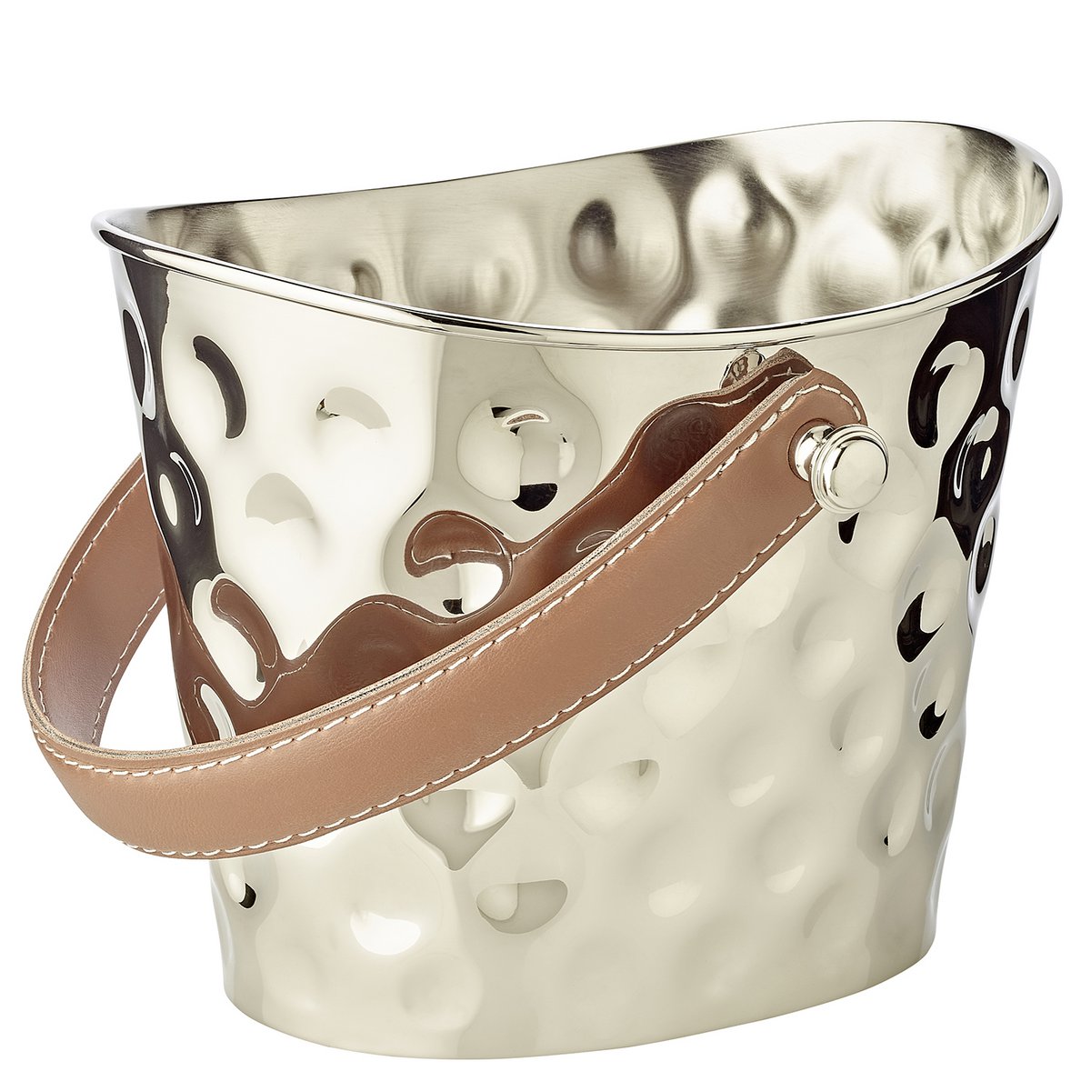 Weinkühler Gilbert mit braunem Ledergriff