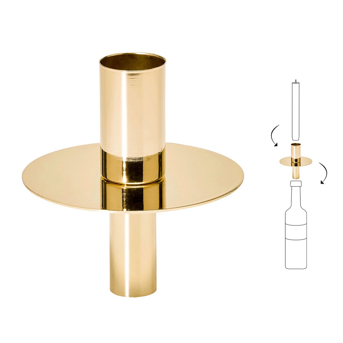 Flaschenaufsatz Kerzenhalter