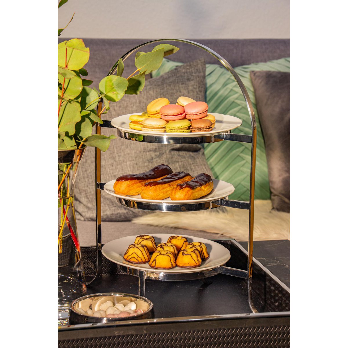 Tellerhalter-Etagere Sina, H. 42 cm