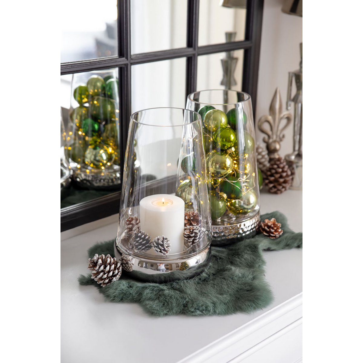 Windlicht Kerzenglas Bora, H.28 cm