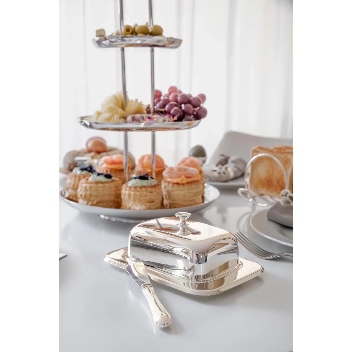 Butterdose Mista mit Messer (L 18 cm)