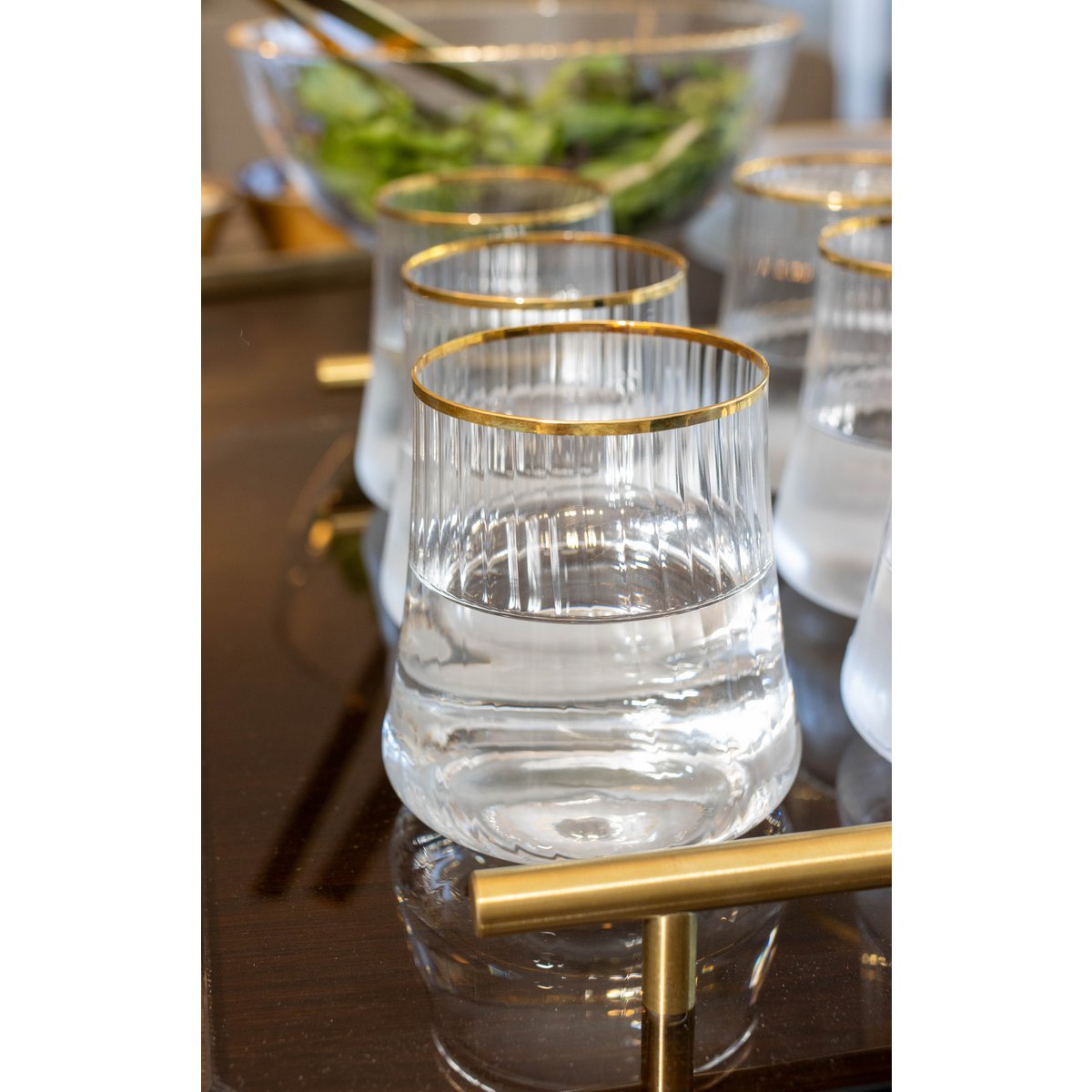 Wassergläser mit Goldrand 6er-Set