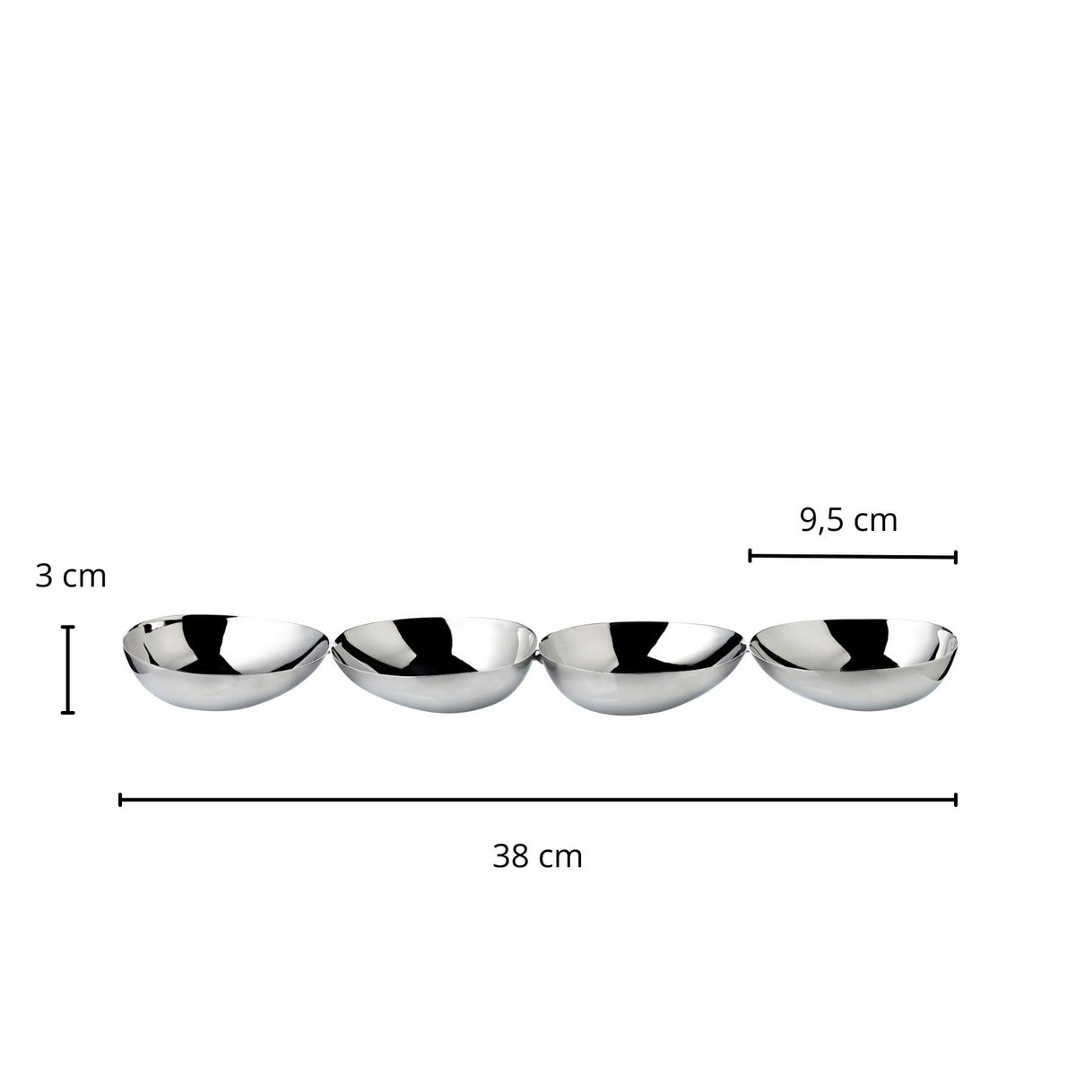Snackschale 4-Fach Luma, L 38 cm