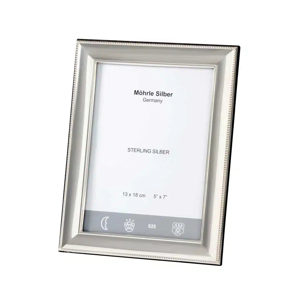 Bilderrahmen Silber „244“ mit Perlenrand – in 5 Grössen