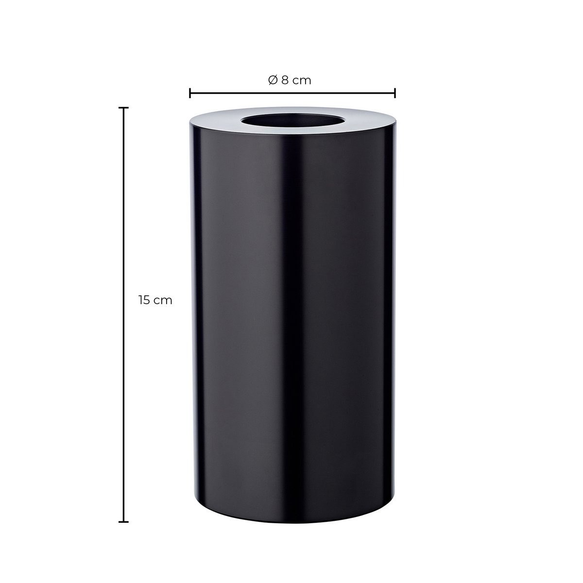 Dauerkerze Cornelius Classic, schwarz