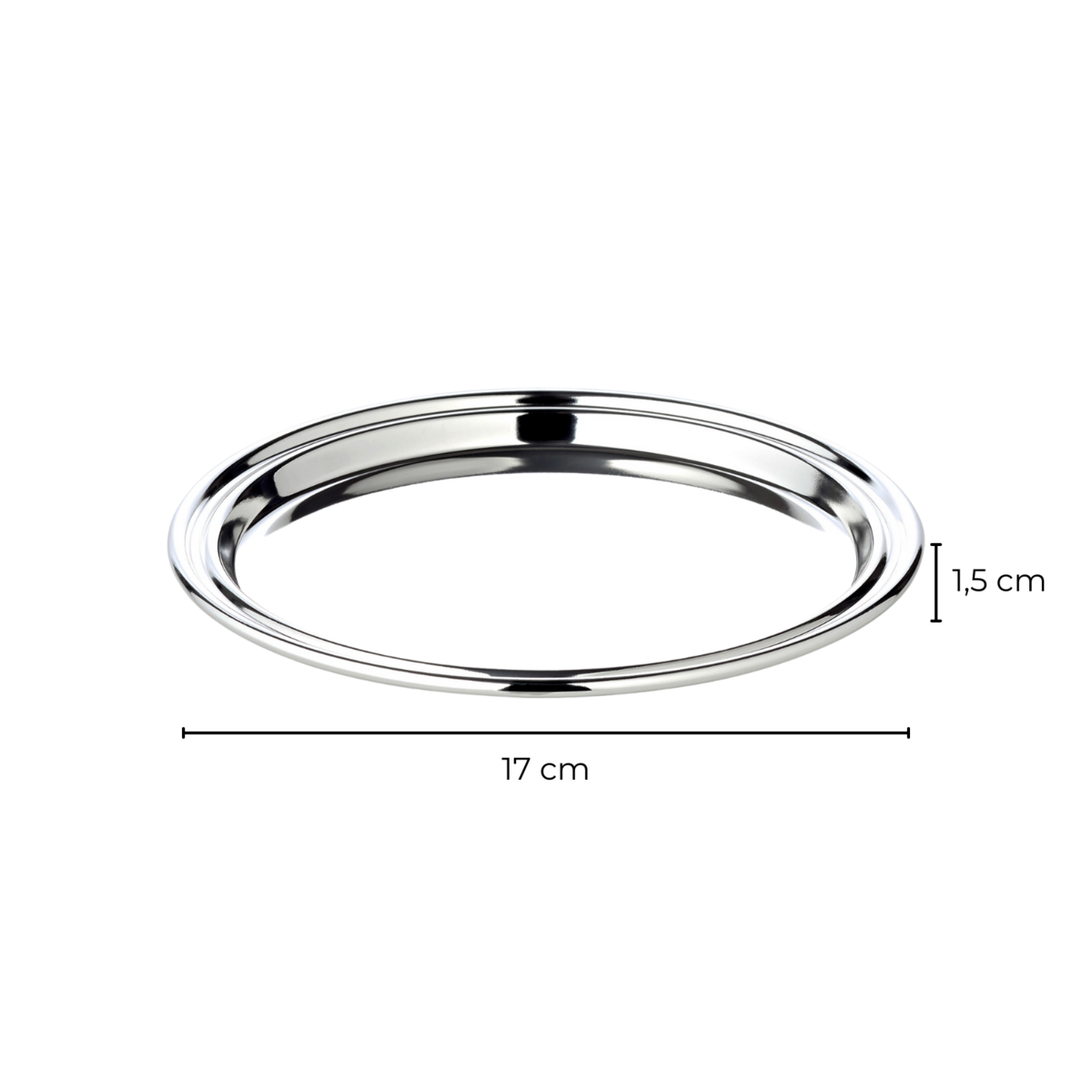 Tablett Pipe, Ø 17 cm, versilbert