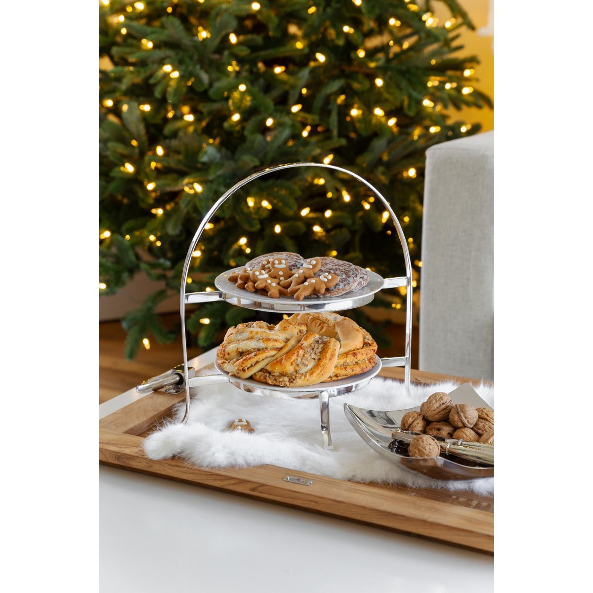 Etagere Sina, für 2 Teller, H. 33 cm