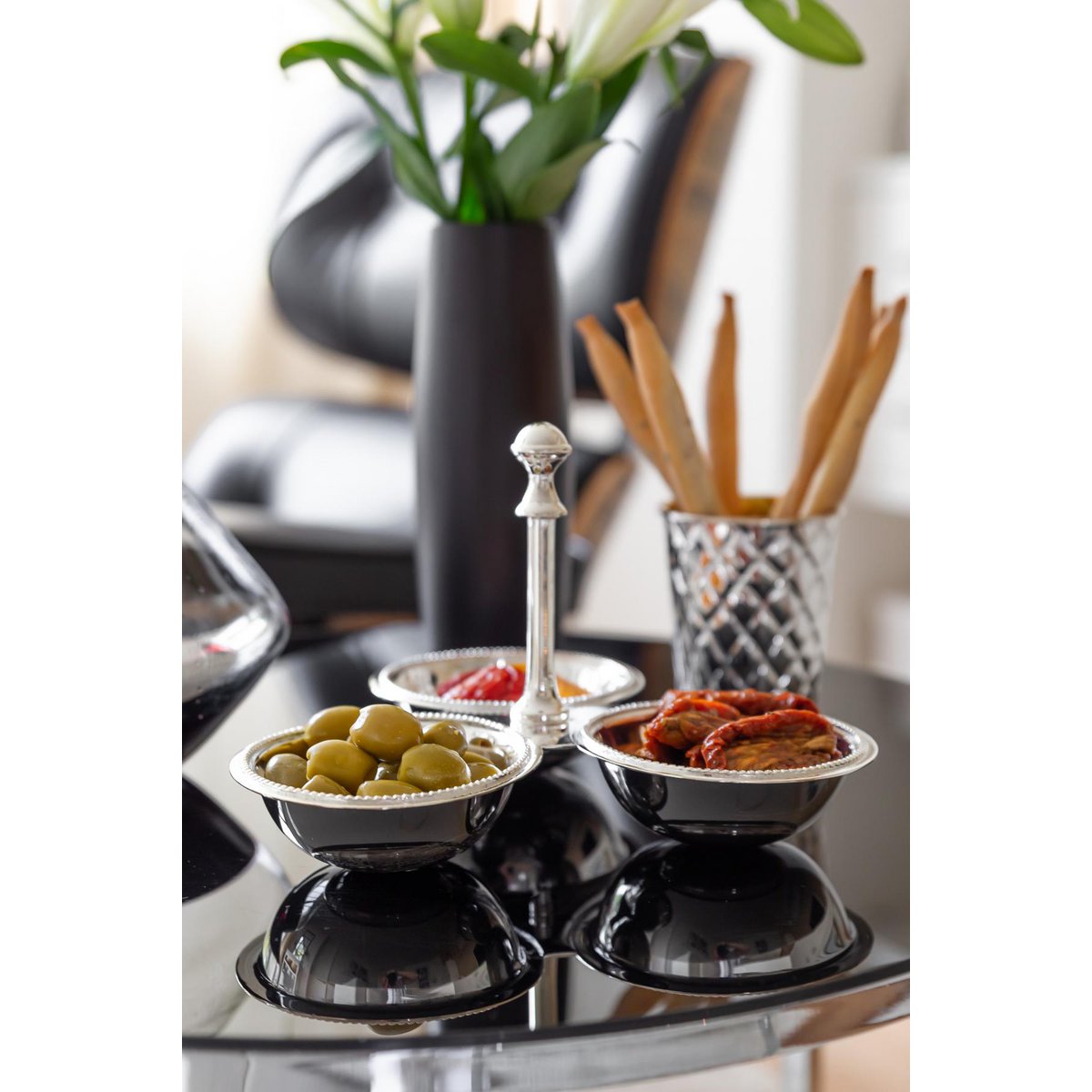 Dreifachschale Snackschale Perla