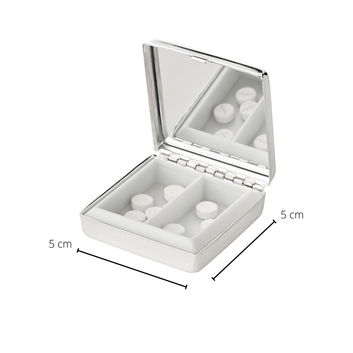 Pillendose Lydia mit Spiegel