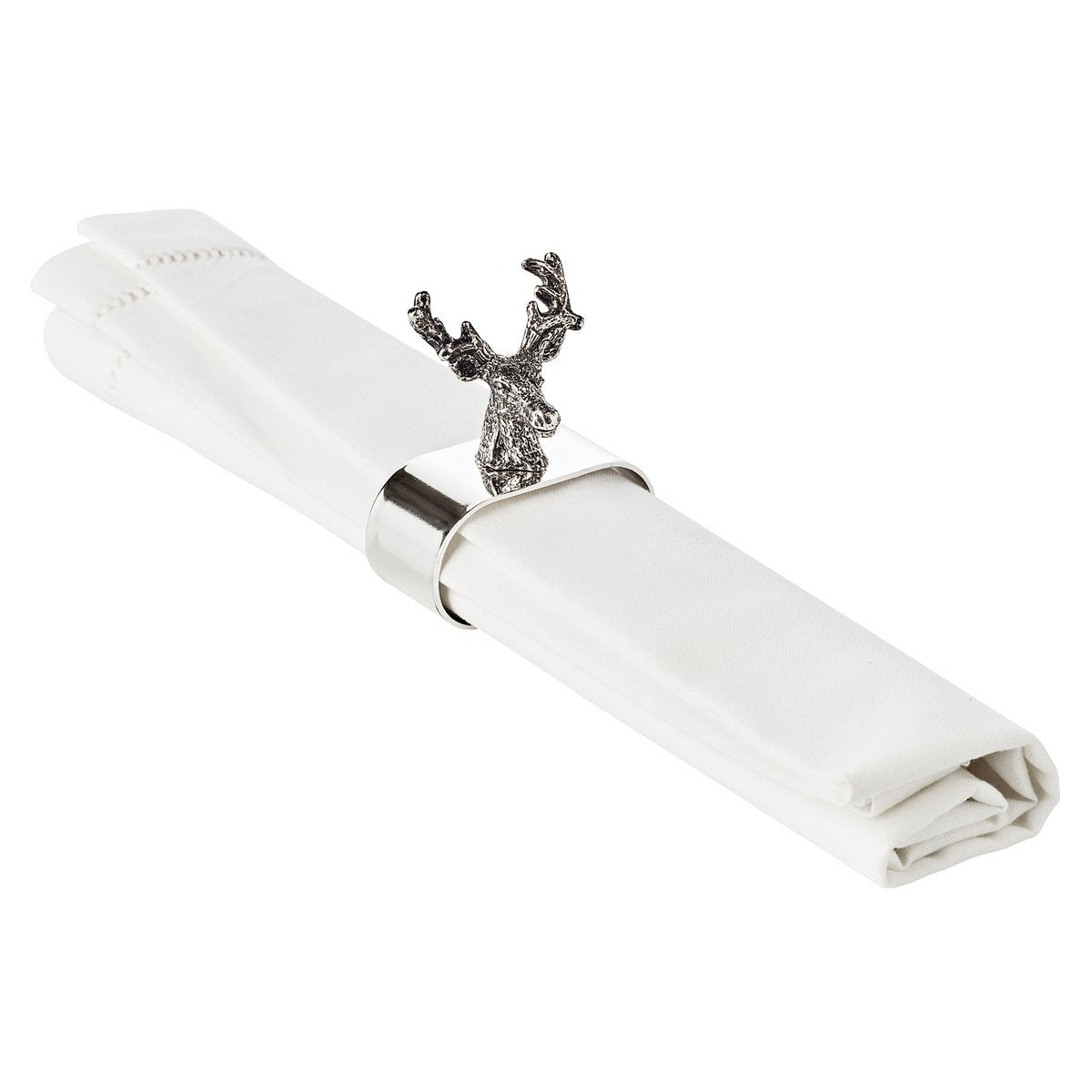 2er Set Serviettenringe Hirsch, edel