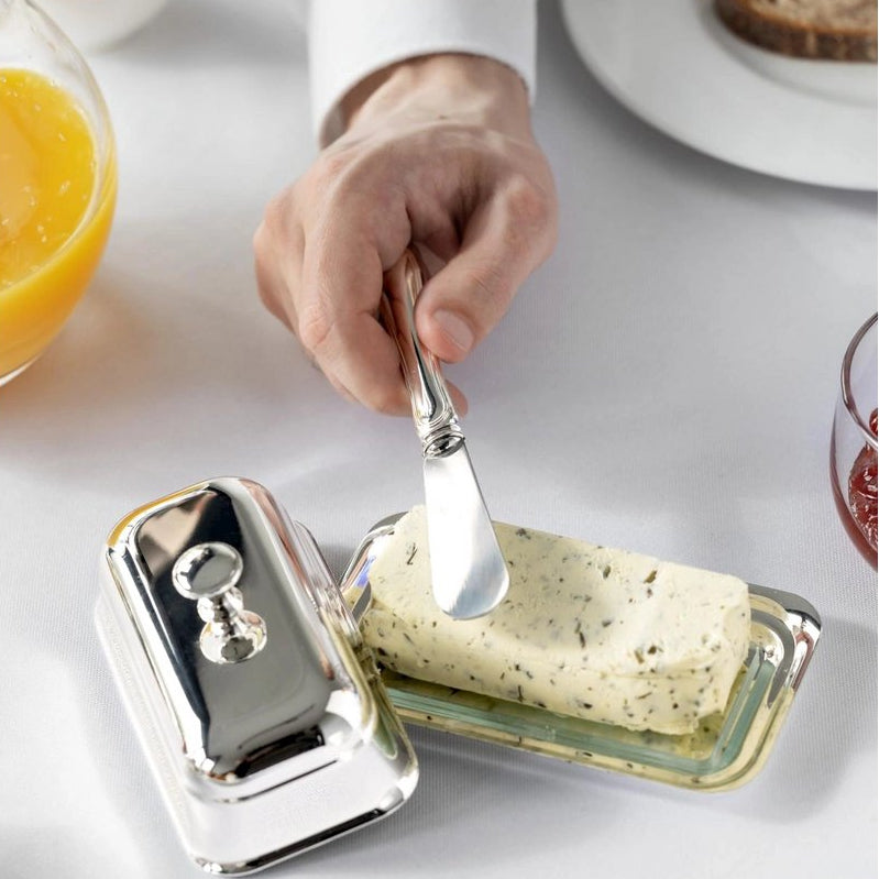 Butterdose Mary mit Messer (8x13 cm)