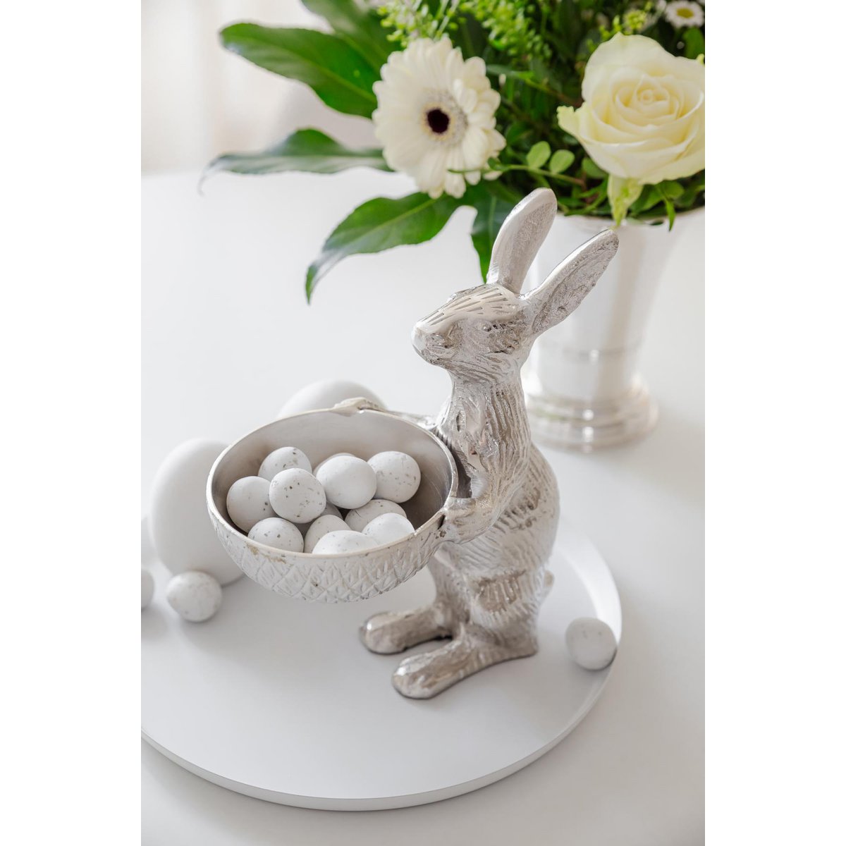 Hase mit Schale Bert in zwei Grössen