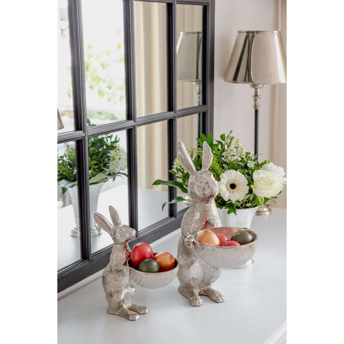 Hase mit Schale Bert in zwei Grössen