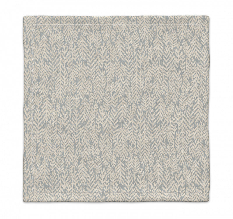 Serviette „Farn“ aus Leinen, Blaugrau-Sand