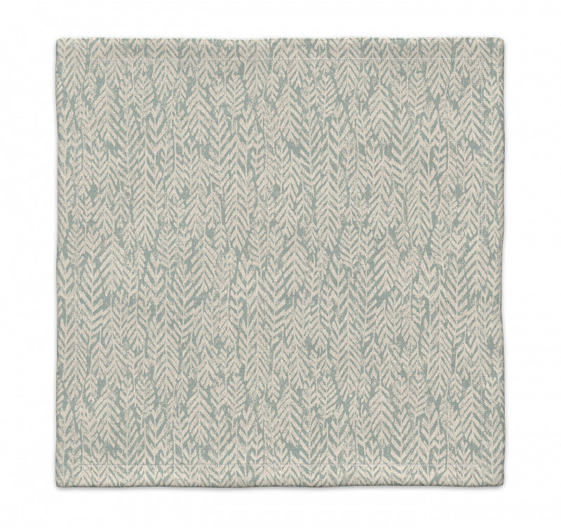 Serviette „Farn“ aus Leinen, Grünblau-Sand