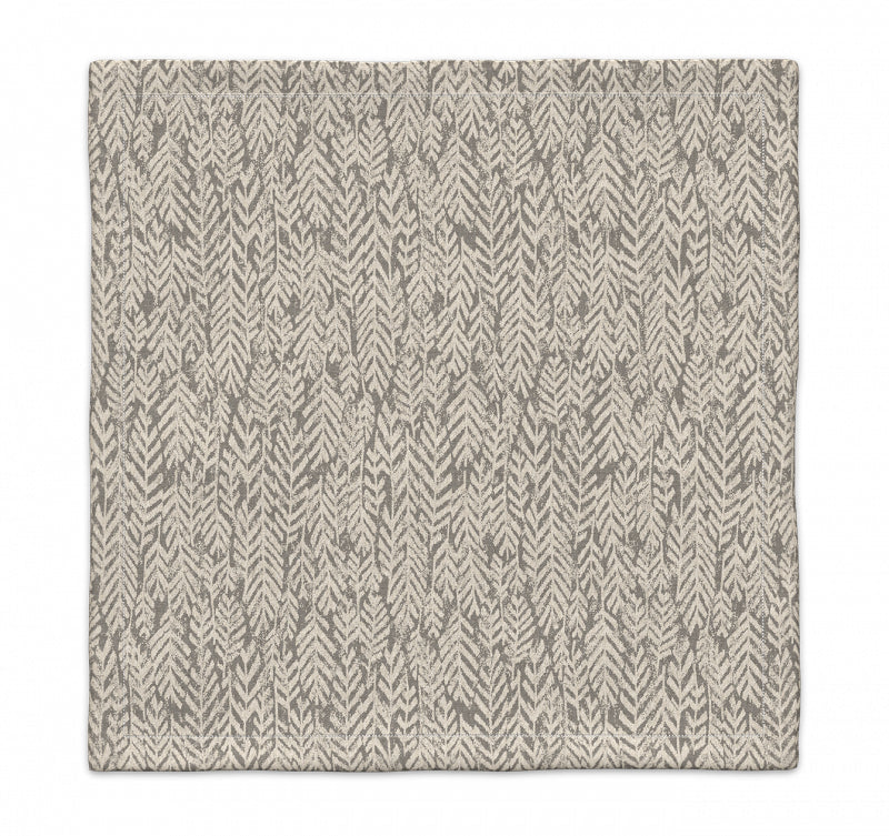 Serviette „Farn“ aus Leinen, Sand-Dunkelbraun