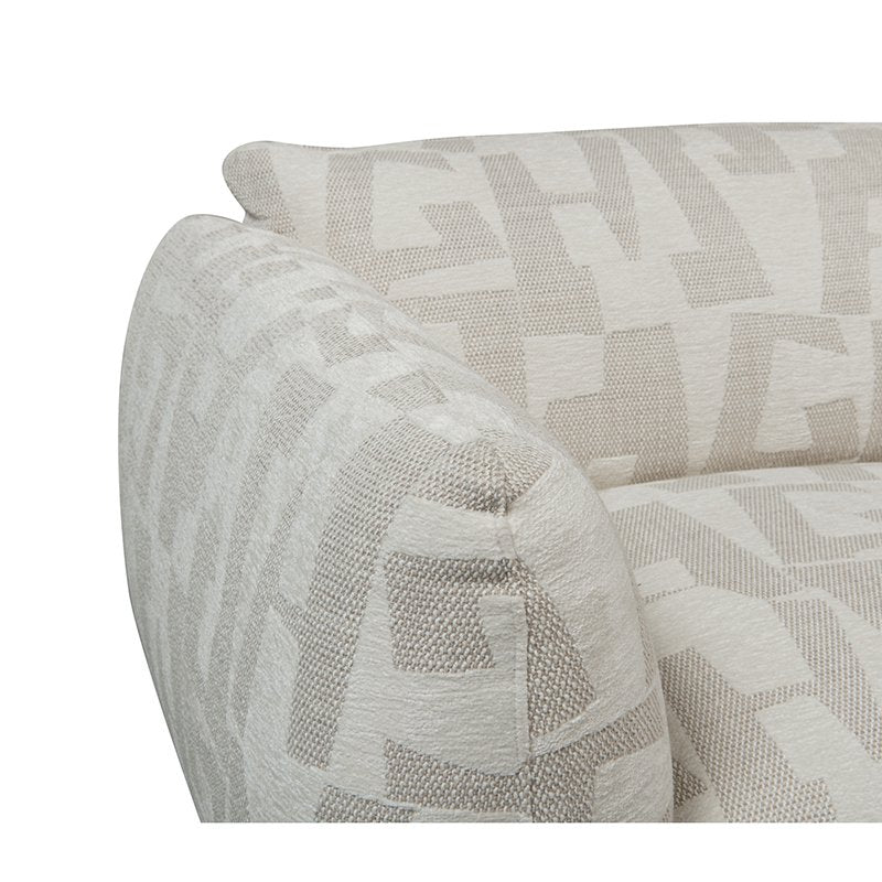 Sofa Amsterdam 4-Sitzer, weisse Glyphen