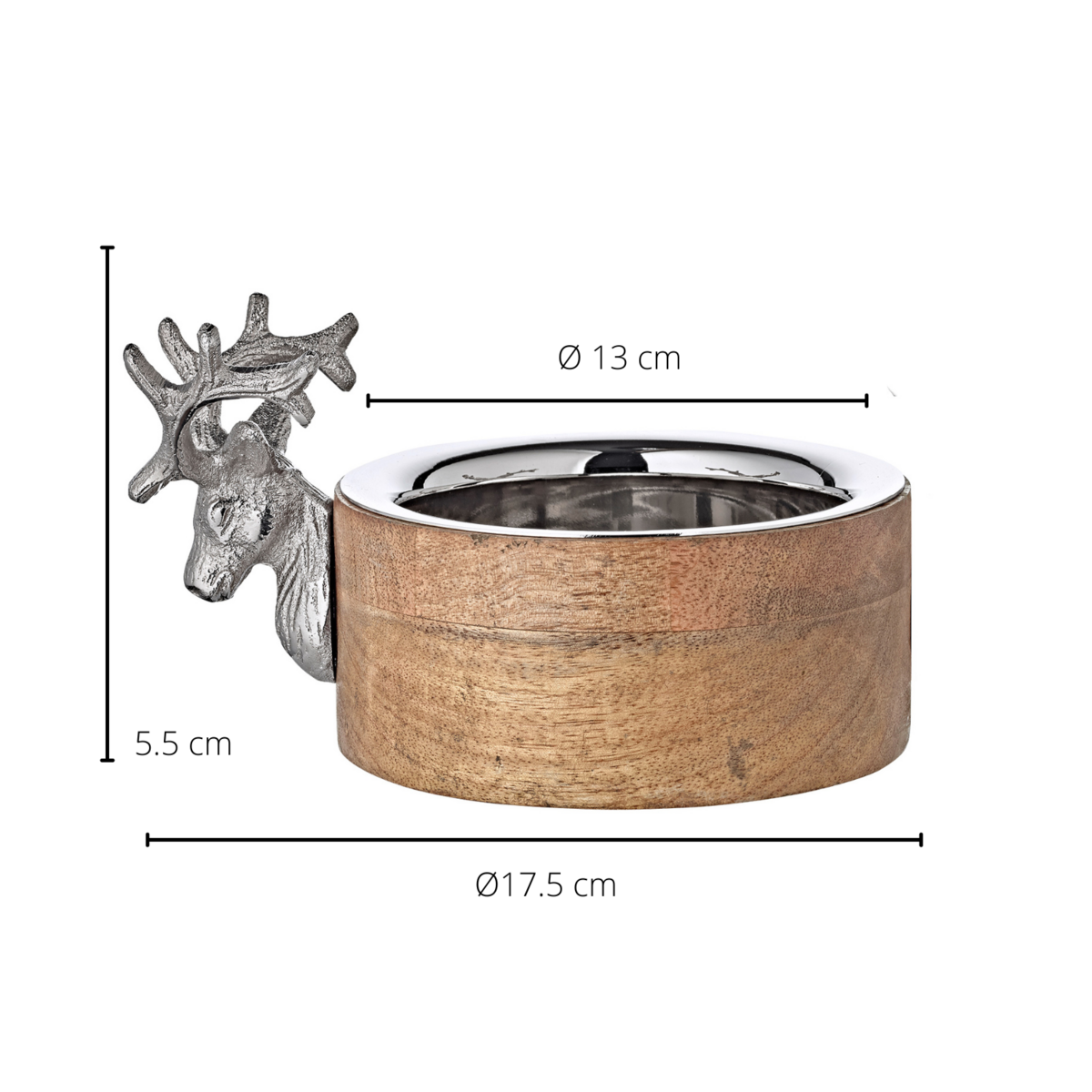 Schale Hirsch, Länge 23 x 13 cm