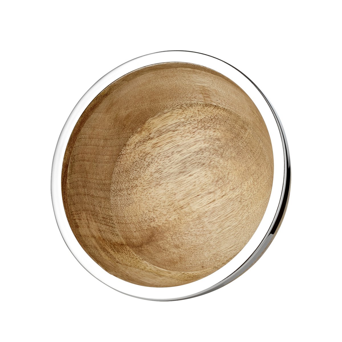 Schale Grace Ø 20 cm, Mangoholz mit Edelstahlrand