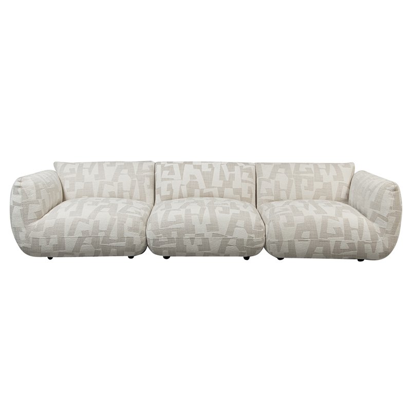 Sofa Amsterdam 4-Sitzer, weisse Glyphen
