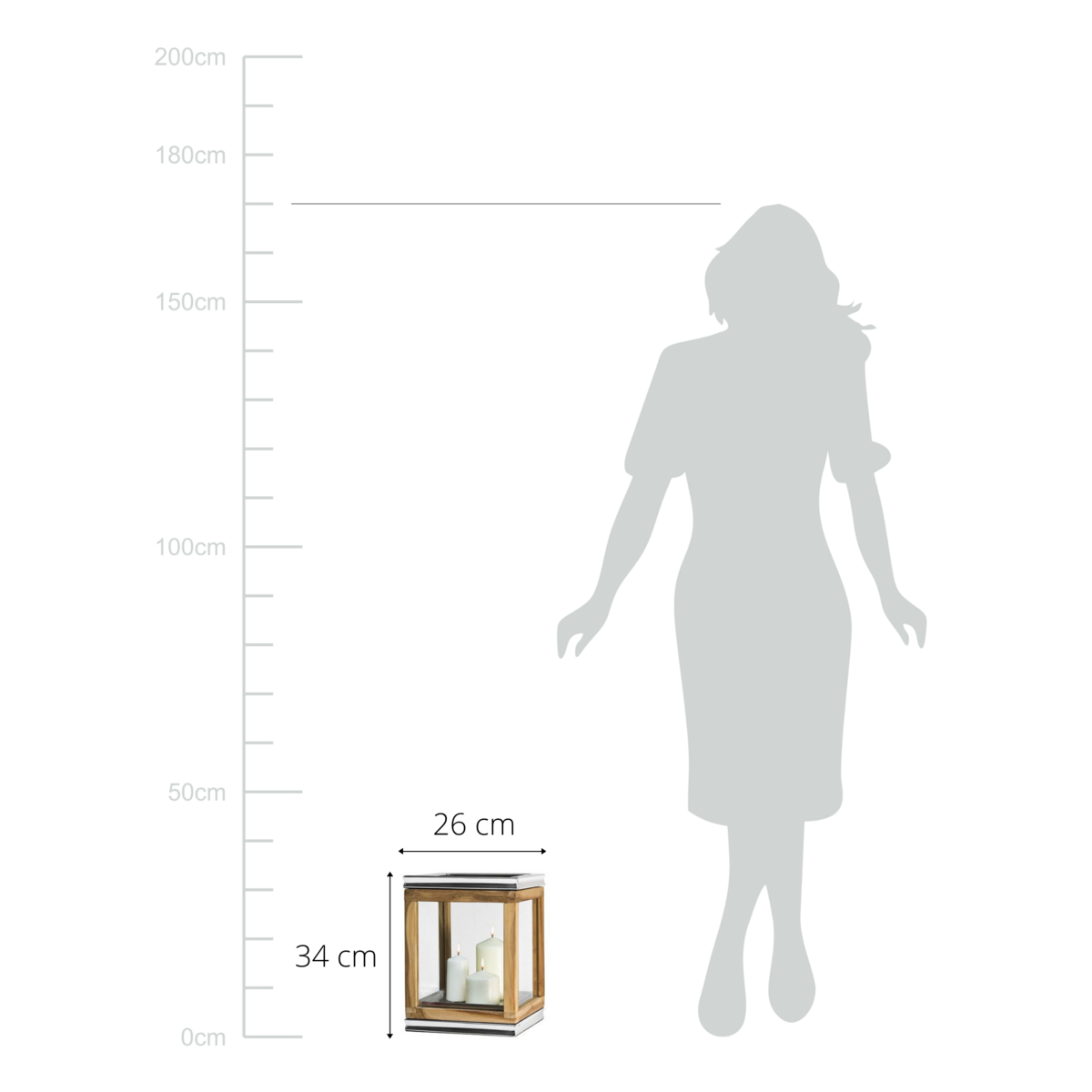 Laterne Dubai, H.34 cm