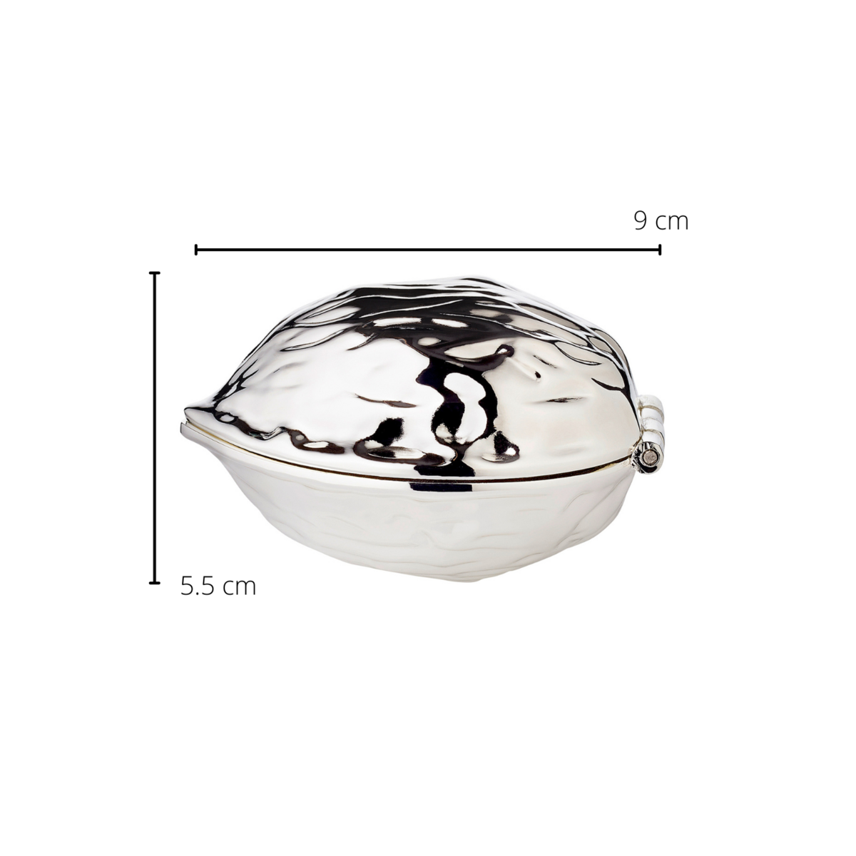 Nussknacker Walnuss, edel versilbert