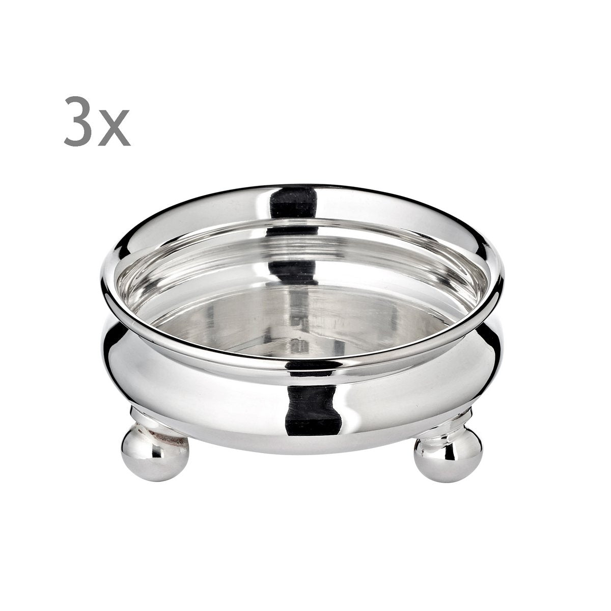 3er Set Snackschalen auf Füssen Santa